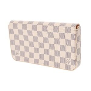 Louis Vuitton Canvas Shoulder Pochette Felicie Azur Bag Damier White